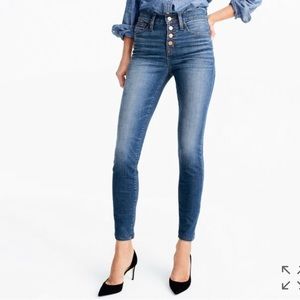 J. Crew high rise button fly denim